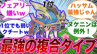 ポケモン最強の複合タイプランキング(耐性)を見て楽しく話し合うみんなの反応集【ポケモンSV】【ゆっくり】【ポケモン反応集】【スカーレット・バイオレット】