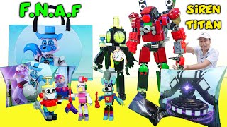 Hải Củ Cải Ghép Lego Siren Titan Skibidi Toilet Và Five Nights at Freddy's Roxy, Chika, Balloon Boy