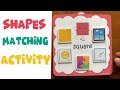 shapes matching activity learn shapes shapes picture sorting preschool prek montessori busybag