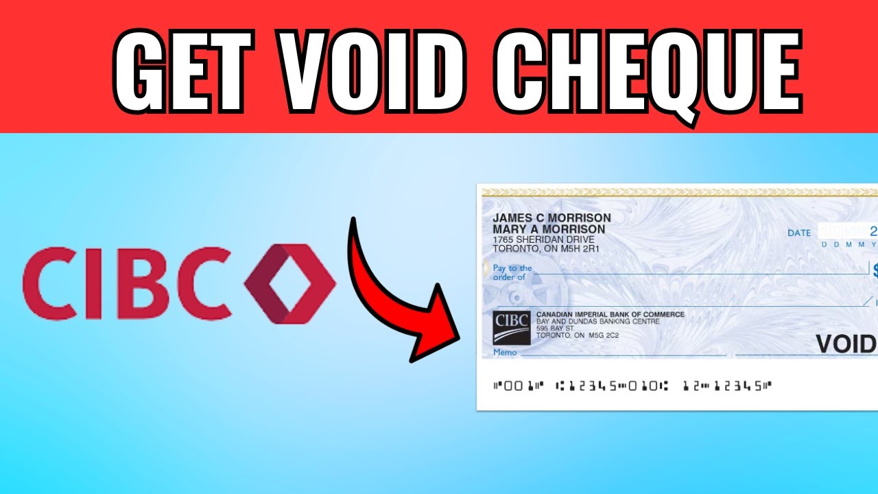 How To Get Void Cheque In CIBC Online - YouTube