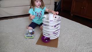 Paper Plate Spiral Marble Track