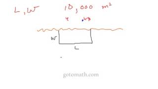 Calculus 1 Optimization Problems problem 6 part 1