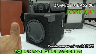 Tosunra Bass 801 with ZK-MT21 amplifier,  sound test with box, good replacement for my z906 Logitech