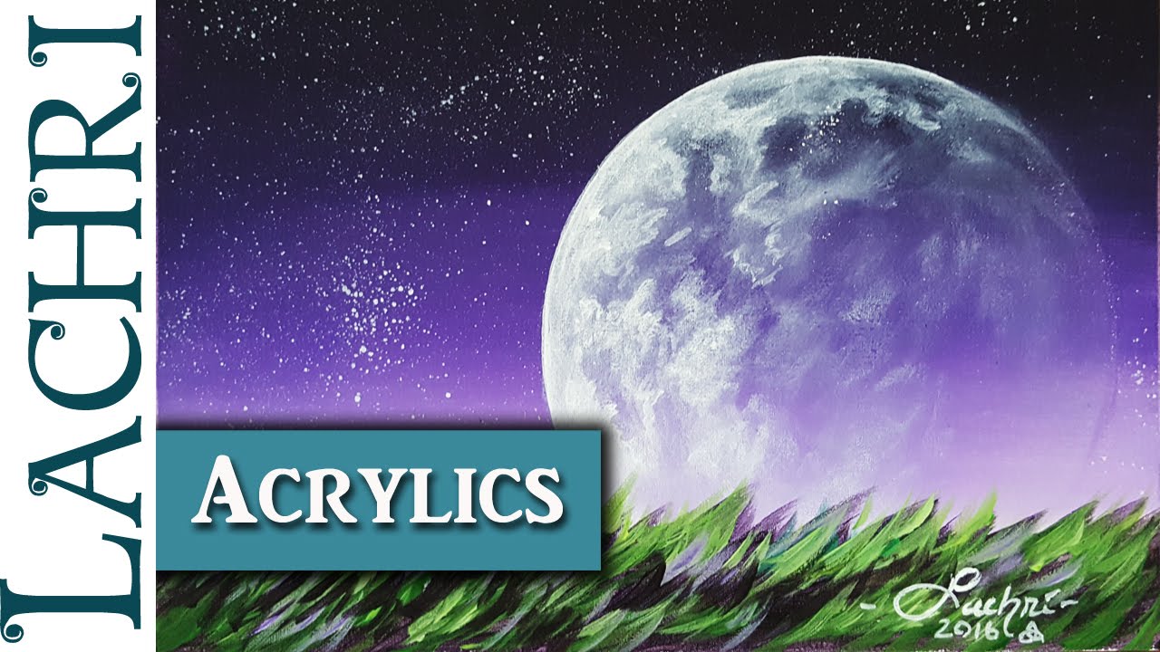 Easy Moon Painting Tutorial