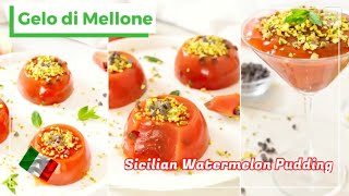 Trying My Favorite Sicilian Watermelon Pudding. Best Gelo Di Melone Pudding Recipe