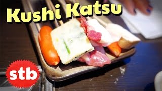 Japanese Food: Kushikatsu in Tokyo, Japan with SoloTravelBlog