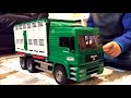 bruder toys man cattle transportation truck with cow figure bruder 02749