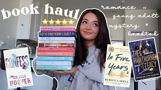 BOOK HAUL 🤍 showing you all the recent books i’ve bought/gifted! *romance, mystery, young adult*