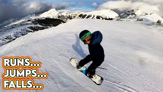 Runs, Jumps, FALLS! Snowboarding VLOG at Sunshine Village 2025