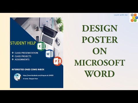 Create Poster In Microsoft Word | Learn With Me - YouTube