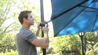 Coral Coast 8 ft  Square Offset Patio Umbrella - Product Review Video