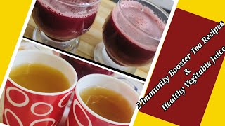 ಆರೋಗ್ಯಕರ 2 ಟೀ ಜೊತೆಗೆ, ಮಿಶ್ರ ತರಕಾರಿಗಳ juice, Healthy tea recipes, with vegetable juice recipe♥