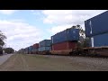 csx 73 with a k5hl leads csx i037 23 in folkston ga 2 24 22