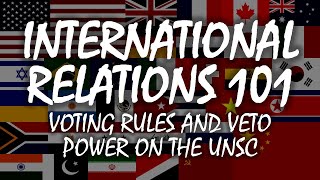 International Relations 101: Voting Rules and Veto Power on the United Nations Security Council