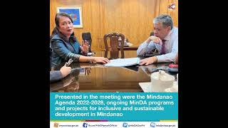 MinDA Chair meets SAP Secretary Antonio Ernesto F.  Lagdameo Jr.