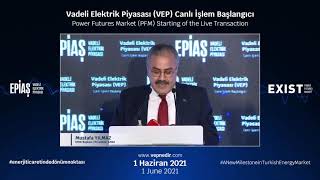 EPDK Başkanı Mustafa Yılmaz'ın VEP Açılış Töreni Konuşması