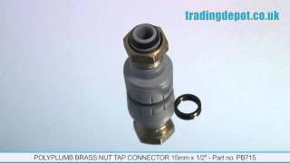 TRADING DEPOT: Polyplumb Brass Nut Tap Connector 15mm x 1/2\