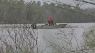 Rescuers search for a paddleboarder who went missing on Graham Lake in Ellsworth Tuesday