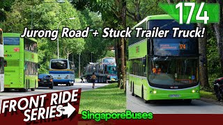 (Jurong Road + Stuck Trailer Truck) [SBS Transit] SBS7434L @ 174 | Volvo B9TL (CDGE) (Voith)