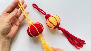 Crochet Latern 💐 Hướng dẫn móc lồng đèn trang trí tết 🧧