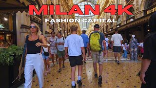 Milan walking tour in 4K | Fashion capital of Europe | Galleria, Naviglio Grande | Italy | 4K HDR