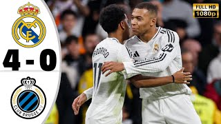 Real Madrid vs Club Brugge 4-0 • Champions League Highlights \u0026 All Goal 2024 • Hasil Bola Tadi Malam