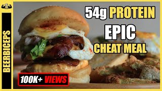 EPIC Cheat Meal - Chicken Burger | BeerBiceps High Protein Recipes