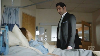 Lucifer 2x13 - Luicfer Visits Chloe in Hospital Before Going to Hell Season 2 Episode 13