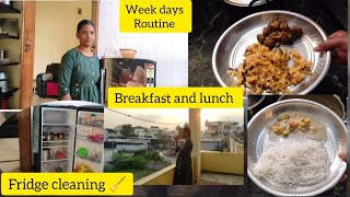 vlog # week days 🤗 # breakfast and lunch ✨# daily routine 😊 # fridge cleaning # Keep supporting 🙂