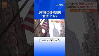 無視する人が多すぎて…ニューヨークで歩行者の信号無視が“合法”に　人種差別の温床にも｜TBS NEWS DIG #shorts