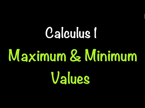 Calculus 1: Maximum And Minimum Values Part 2 (Section 4.1) - YouTube