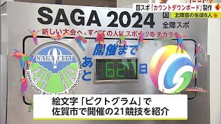 高校生が国スポ・全障スポに向け 大会までの日数を表示する「カウントボード」を製作【佐賀県】 (23/01/17 17:40)