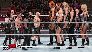 WWE 2K19 30 Giant Women & Mini Man Intergender Royal Rumble Match!