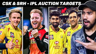 IPL AUCTION- SAM CURRAN BACK IN CSK 🤩| SRH & CSK TARGET PLAYERS 🔥