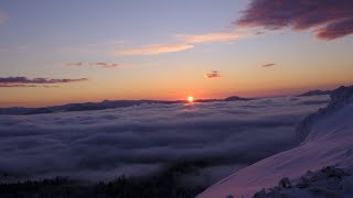 Sunrise in Bihoro Pass Observatory (美幌峠 展望台) in Hokkaido JAPAN