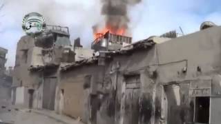 Syria civil war, shelling of Damascus captured in amateur video