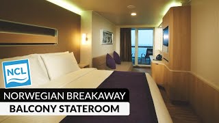 NCL Breakaway | Large Balcony Stateroom Walkthrough Tour \u0026 Review 4K | Norwegian Cruise Lines