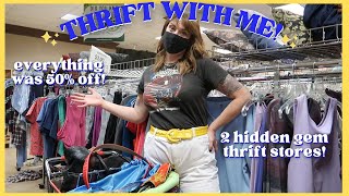 Thrift With Me ~ Huge 50% off Sale Day! ~ 2 Hidden Gem Charity Shops + Vintage Haul!