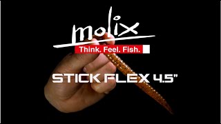 MOLIX Bass Fishing Scented Soft Bait Worm Lure STICK FLEX 4.5in