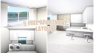 5 FREE APARTMENT LAYOUTS TO USE IN BLOXBURG!