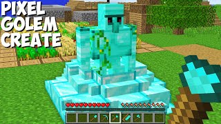 THIS is a NEW WAY HOW to CREATE a RARE DIAMOND GOLEM FROM PIXELS in Minecraft