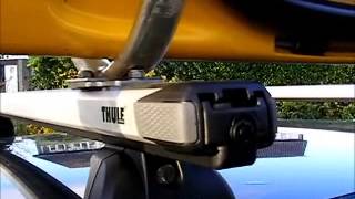 Thule Slidebar 891 892 893 test and review with kayak / kano