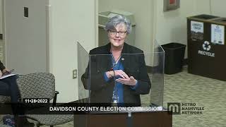 11/28/22 Davidson County Election Commission