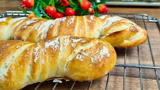 The easiest baguette bread recipe I've ever seen! No kneading, no folding. 100% guaranteed.