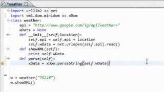 Python - Google Weather Class - Part 2