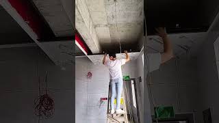 Installation process of the honeycomb panel for the flat ceiling