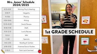 First Grade Daily Schedule - 2025 // In-Depth, Detailed First Grade Schedule Breakdown with times