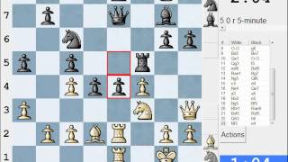 Chess World.net: LIVE Blitz #1285 vs echeck (2274)- Alekhine's defense: Sämisch attack (B02)