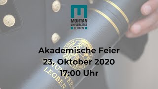 Akademische Feier vom 23. Oktober 2020 um 17 Uhr