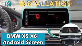 Koason 12.3inch Android Screen Display Upgrade Installation DIY for BMW X5 F15 X6 F16 2014-2020